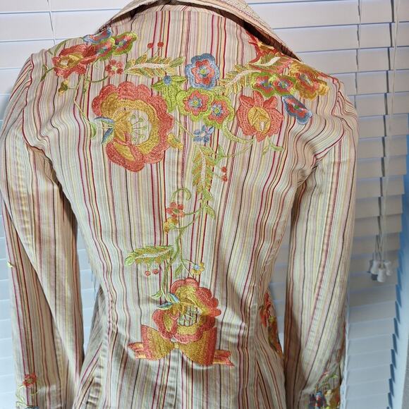 Johnny Was S Floral/embroidered Blazer - Picture 15 of 16